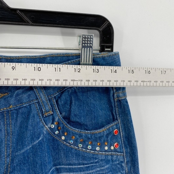 Vintage Jeans Women's Size 29 HAILIPAI Flare Leg Hearts Stones Distressing - Picture 5 of 14